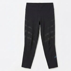 Adidas Adizero Parley Running Leggings Compression Crop Black S Climalite Eco